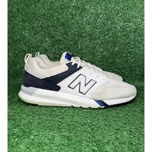 New Balance 009 Mens Size 9 White Blue Running Shoes Athletic Comfort Sneakers